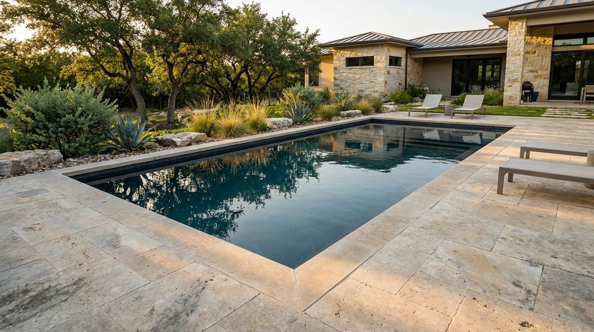 8 x 20 Titanium Stone Inground Steel Pool