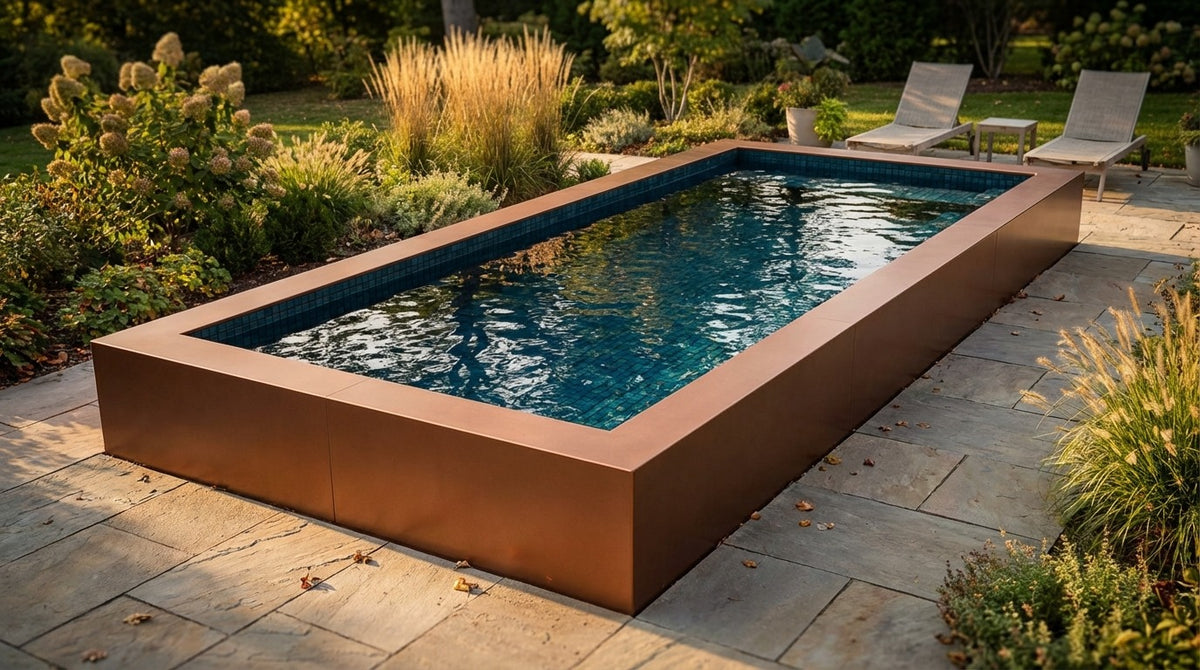 8 x 20 Espresso Copper Black Sapphire Architectural Pool