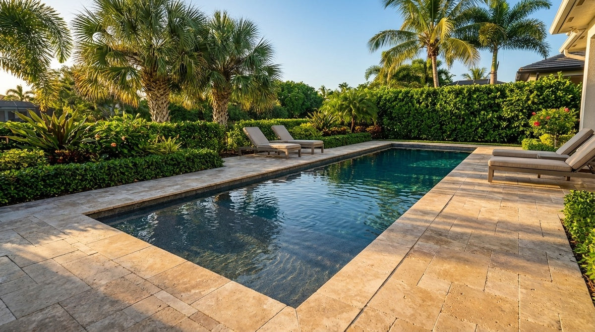 8 x 24 Titanium Stone Inground Steel Pool