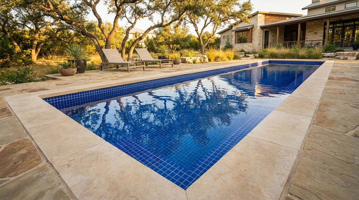8 x 32 Blue Matrix Inground Steel Pool