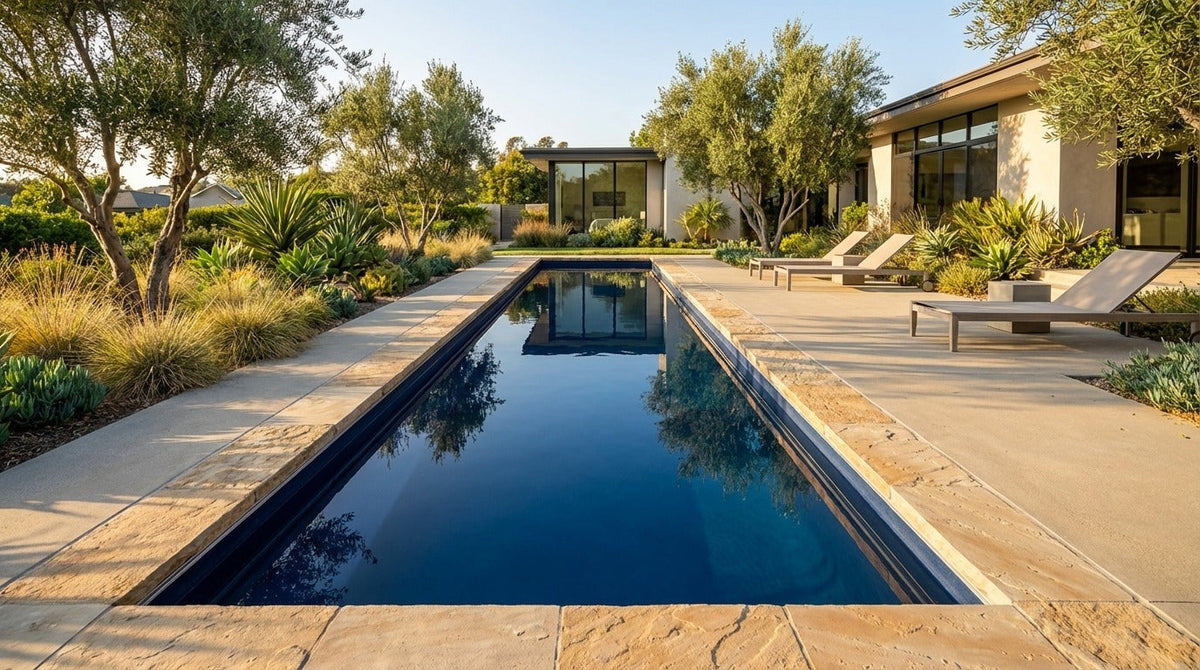 8 x 36 Deep Sea Blue Inground Steel Pool