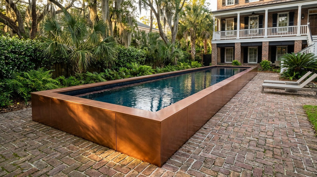 8 x 44 Espresso Copper Black Sapphire Architectural Pool
