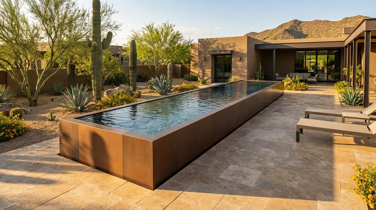 8 x 48 Canyon Bronze Titanium Stone Architectural Pool