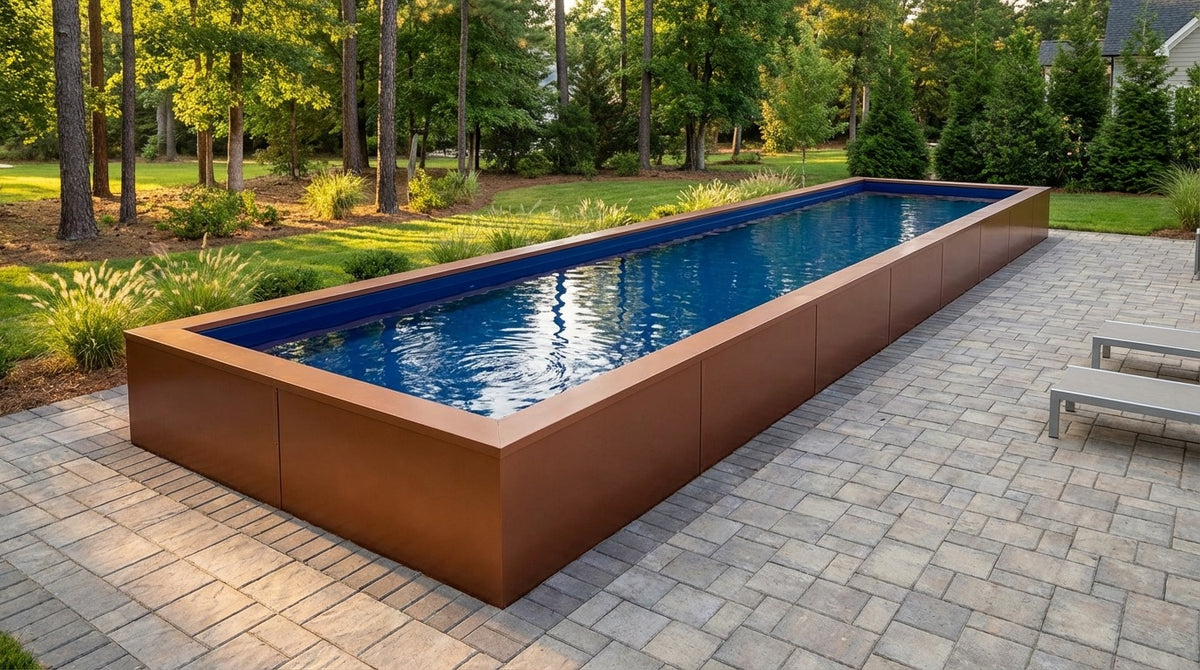8 x 52 Espresso Copper Deep Sea Blue Architectural Pool