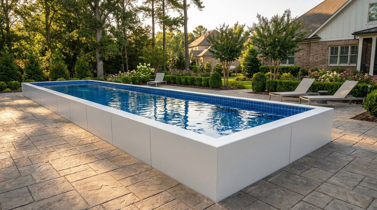 8 x 52 Alpine White Blue Matrix Architectural Pool