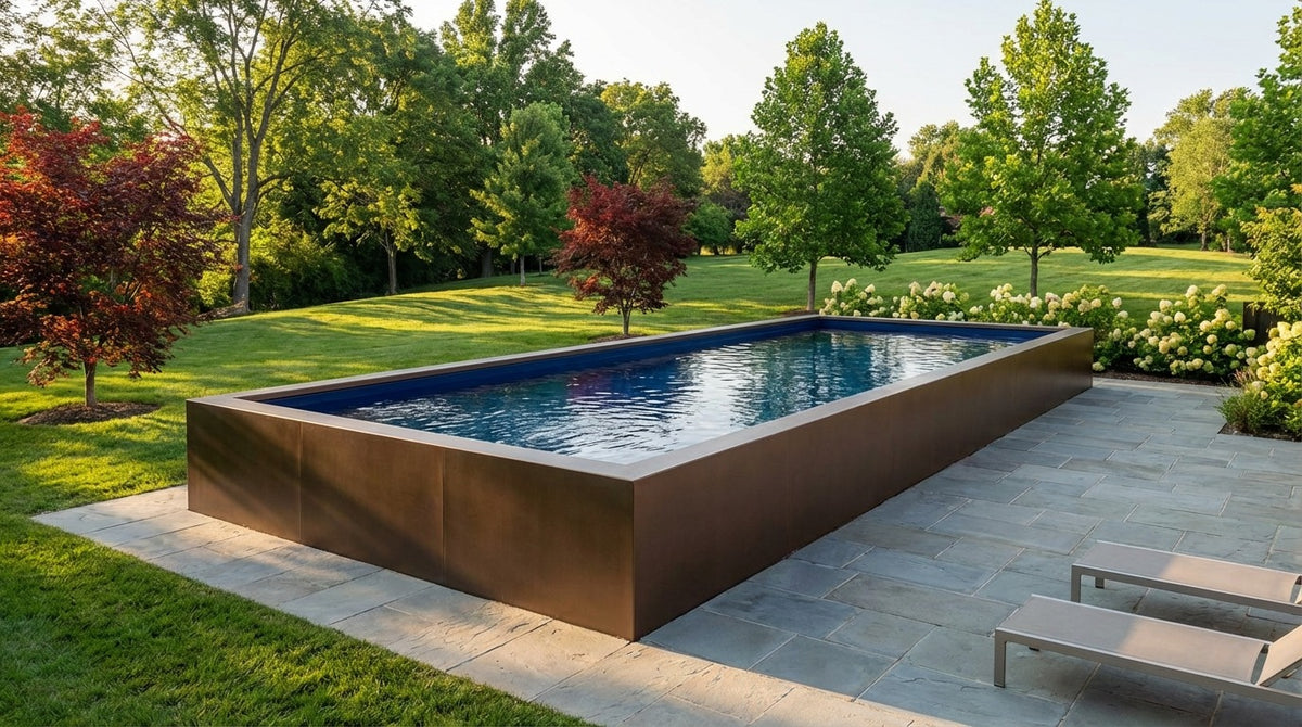 8 x 56 Canyon Bronze Deep Sea Blue Architectural Pool