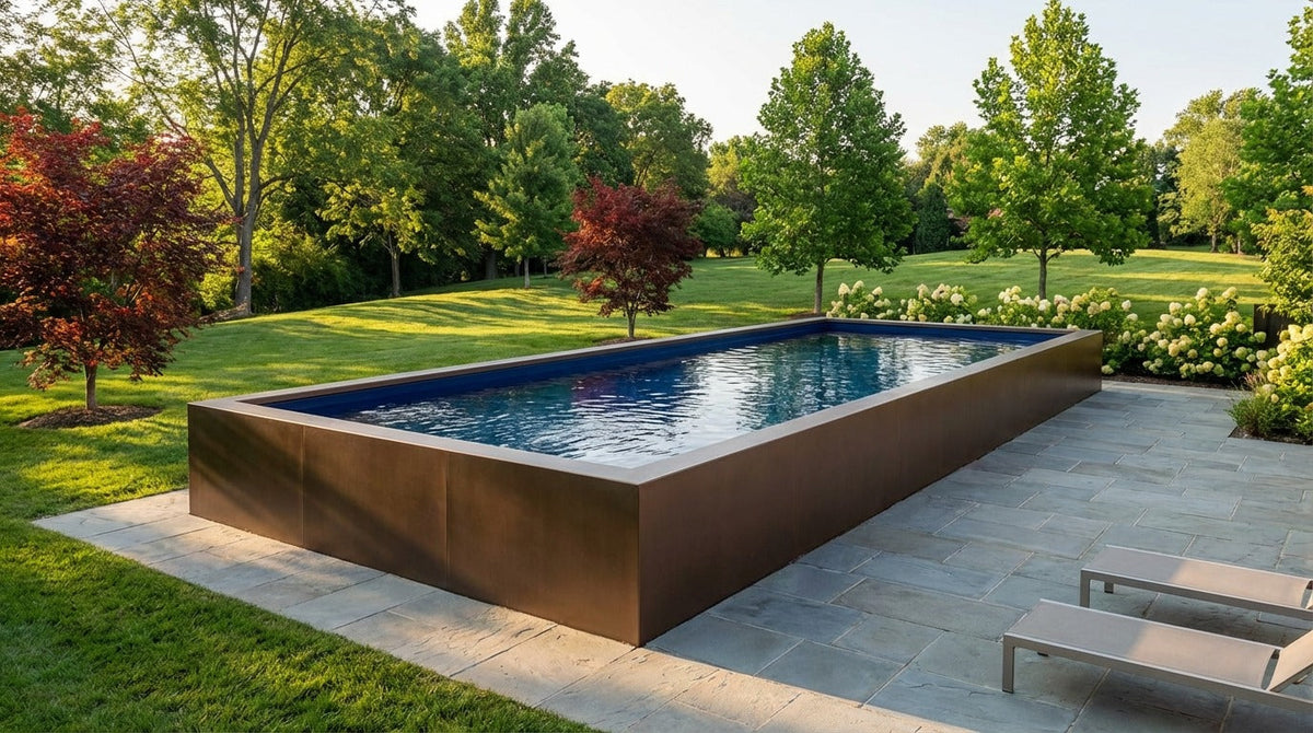 8 x 56 Canyon Bronze Deep Sea Blue Architectural Pool