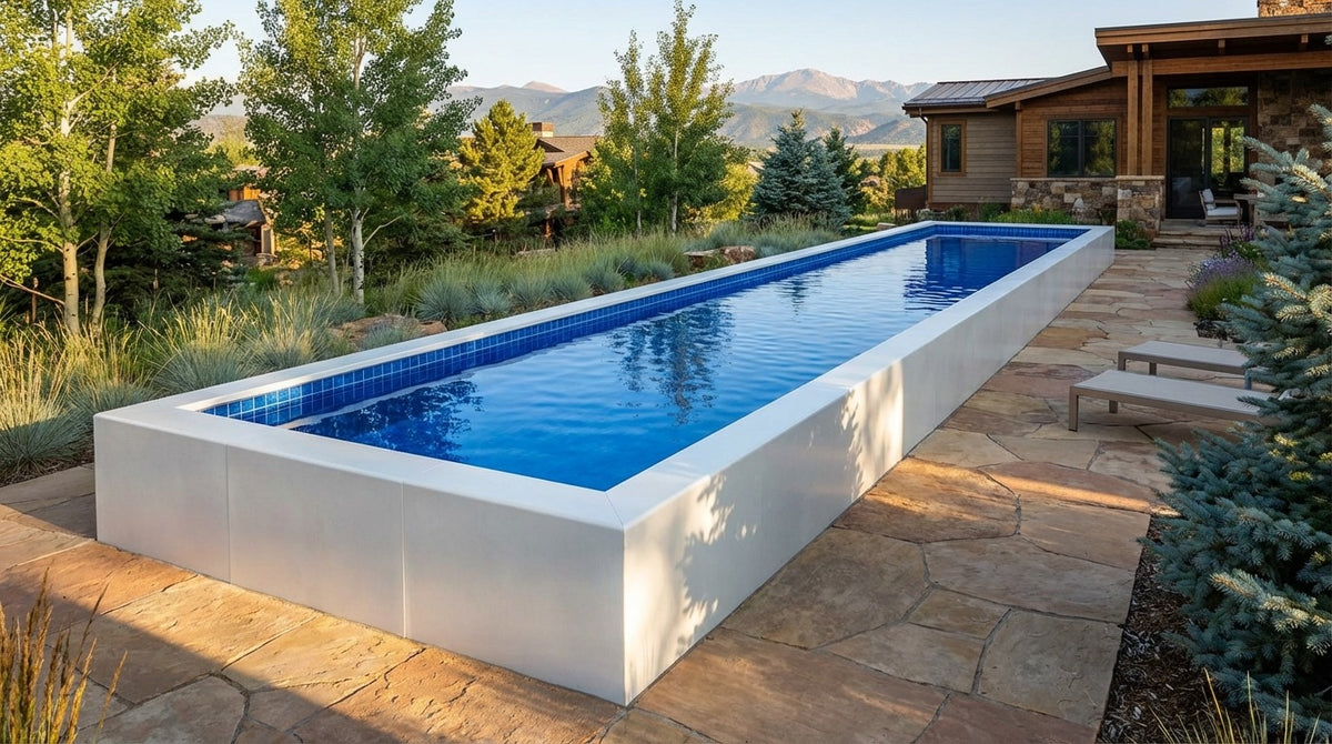 8 x 56 Alpine White Blue Matrix Architectural Pool