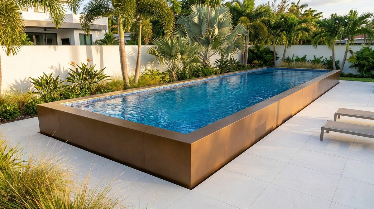 8 x 60 Canyon Bronze Blue Matrix Architectural Pool
