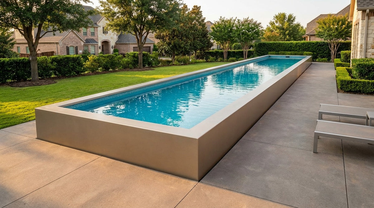 8 x 60 Champagne Mist Blue Topaz Architectural Pool