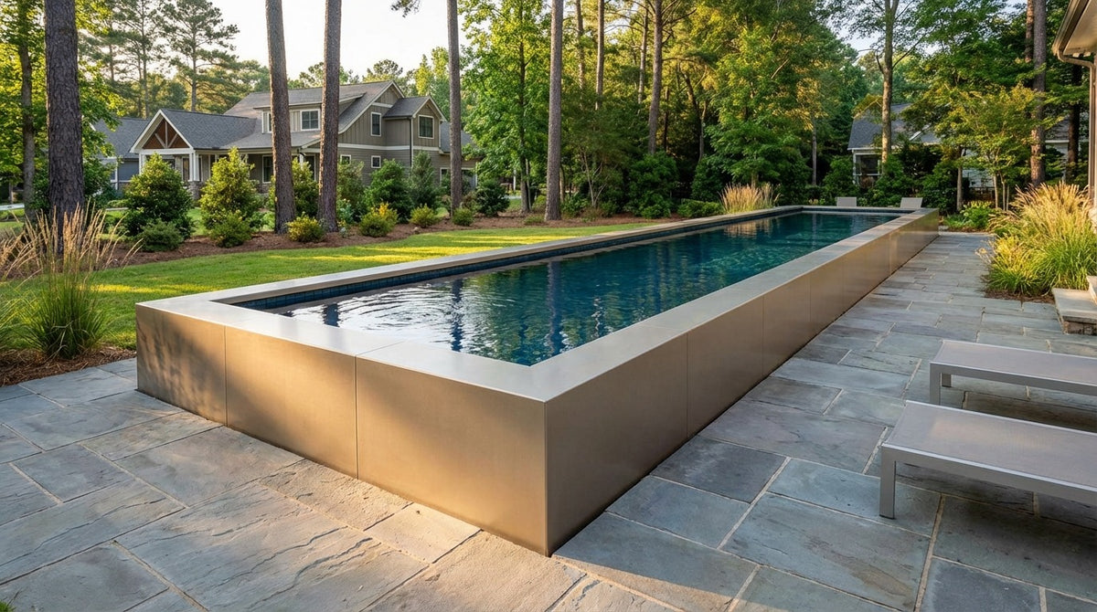 8 x 60 Champagne Mist Black Sapphire Architectural Pool