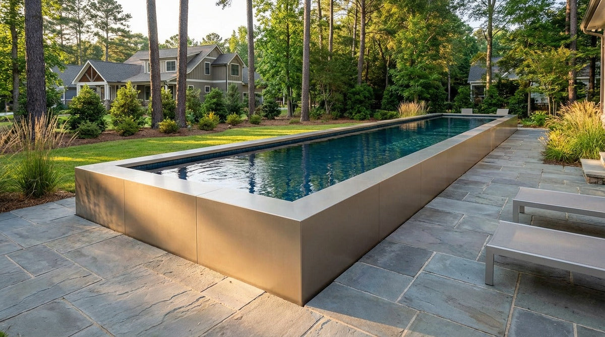 8 x 60 Champagne Mist Black Sapphire Architectural Pool