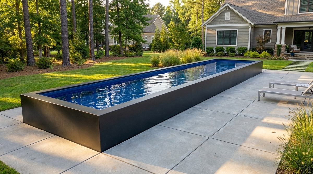 8 x 60 Midnight Black Deep Sea Blue Architectural Pool