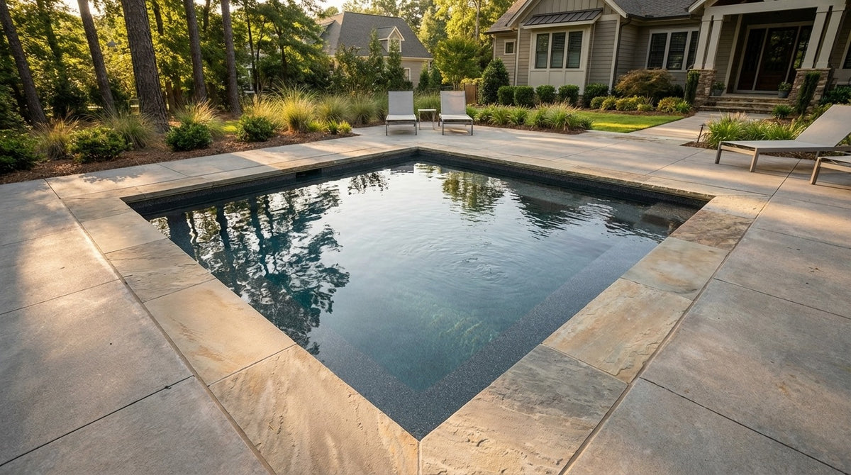 8 x 8 Titanium Stone Inground Steel Pool