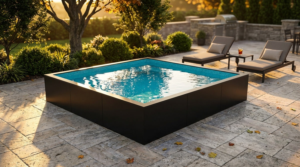 8 x 8 Midnight Black Blue Topaz Architectural Pool
