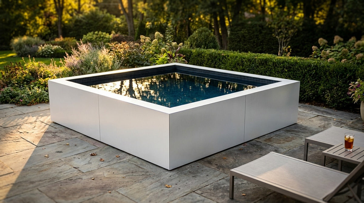 8 x 8 Alpine White Black Sapphire Architectural Pool