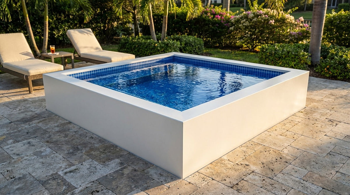 8 x 8 Alpine White Blue Matrix Architectural Pool